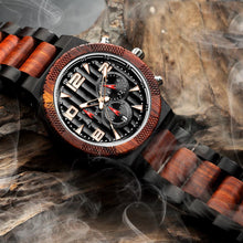 Red Luxury Multi-functional Men Watches Wood Watch WS039