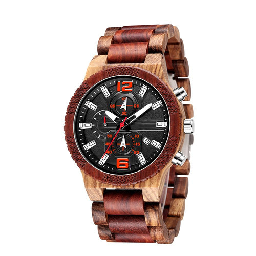 Luxury 3 tones Men Style Wooden Watch WS042