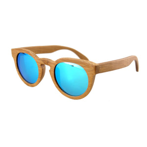 Wooden Sunglasses - Bamboo - Icy Blue