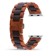 FOREST Wooden Apple Watch Band Black + Red Sandalwood