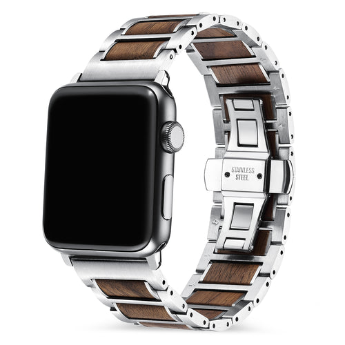 NOVA Stainless Steel Walnut Apple Watch Band