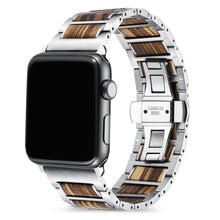 NOVA Zebrawood Apple Watch Band Silver