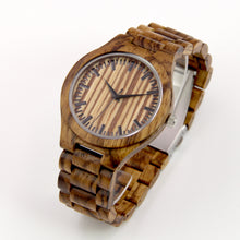 Zebra Wood Watch - Wooden Band - Zebra Dial