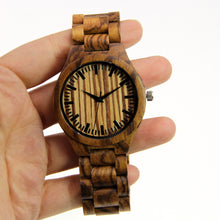 Zebra Wood Watch - Wooden Band - Zebra Dial