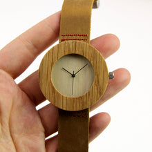 Oak Wood Watch - Leather Band - No Index