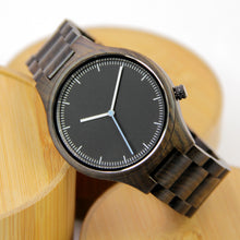 Black Sandalwood Watch - Wooden Band - Line Index