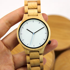 Maple Wood Watch - Wooden Band - Line Index
