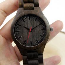 Black Sandalwood Watch - Black Dial - Red Hand