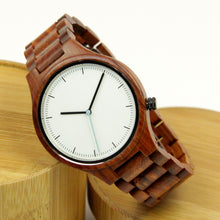 Red Sandalwood Watch - Wooden Band - Line Index