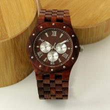 Red Sandalwood Watch - Wooden Band - Roman Numerals