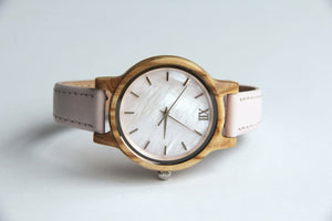 CHLOE Nature Olive Wood Pearl Women Watches
