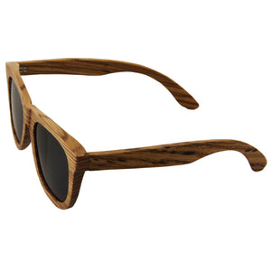 Wooden Sunglasses - Zebra - Black